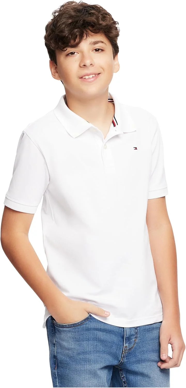 پولوشرت آستین کوتاه کشی پسرانه تامی هیلفیگر، با لوگوی گلدوزی شده