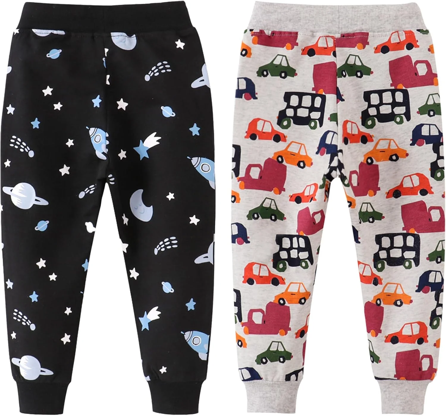 شلوار جاگر پسرانه کودکانه Eleven's Kingdom، شلوار ورزشی نخی کشی با بند قابل تنظیم، سایز 2 تا 7 سال