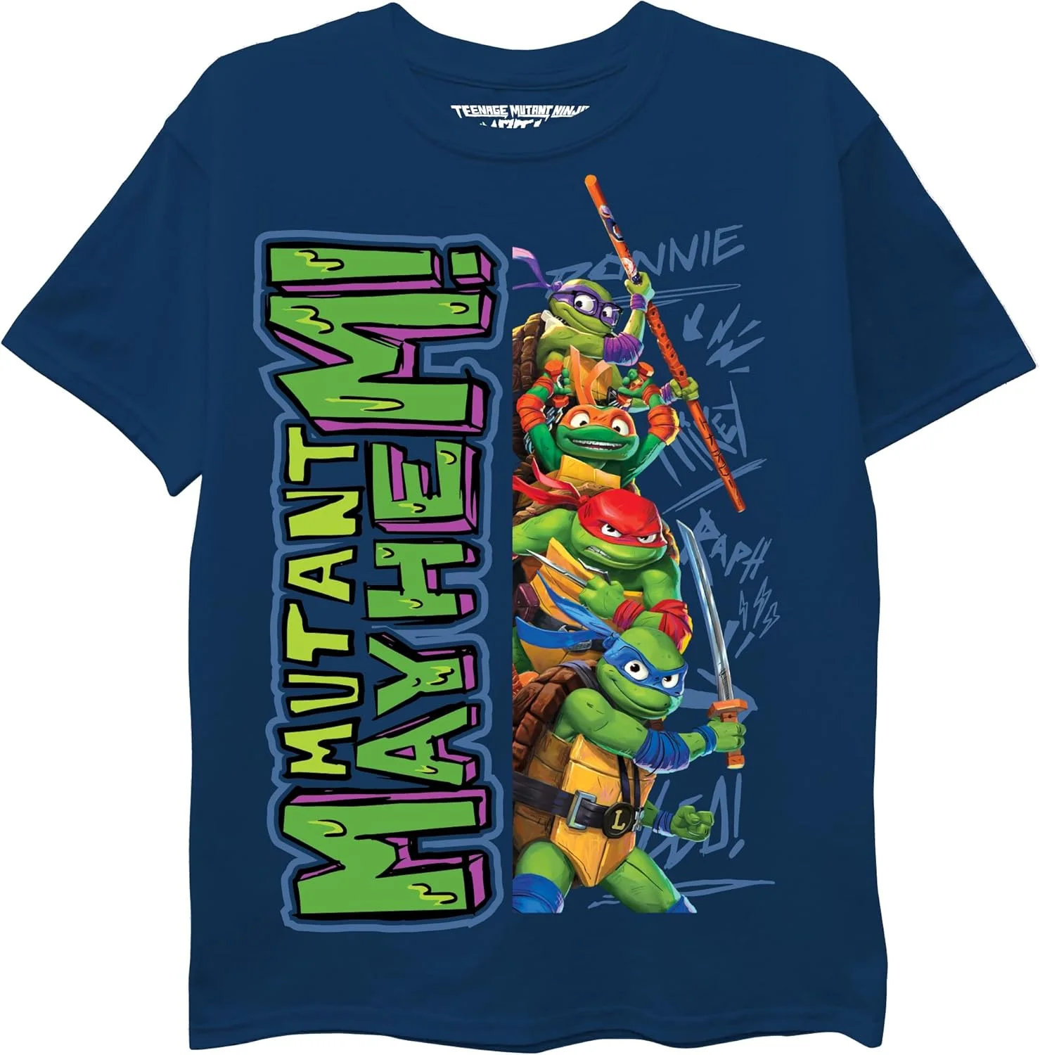 تی شرت آستین کوتاه پسرانه لاک پشت های نینجای نوجوان