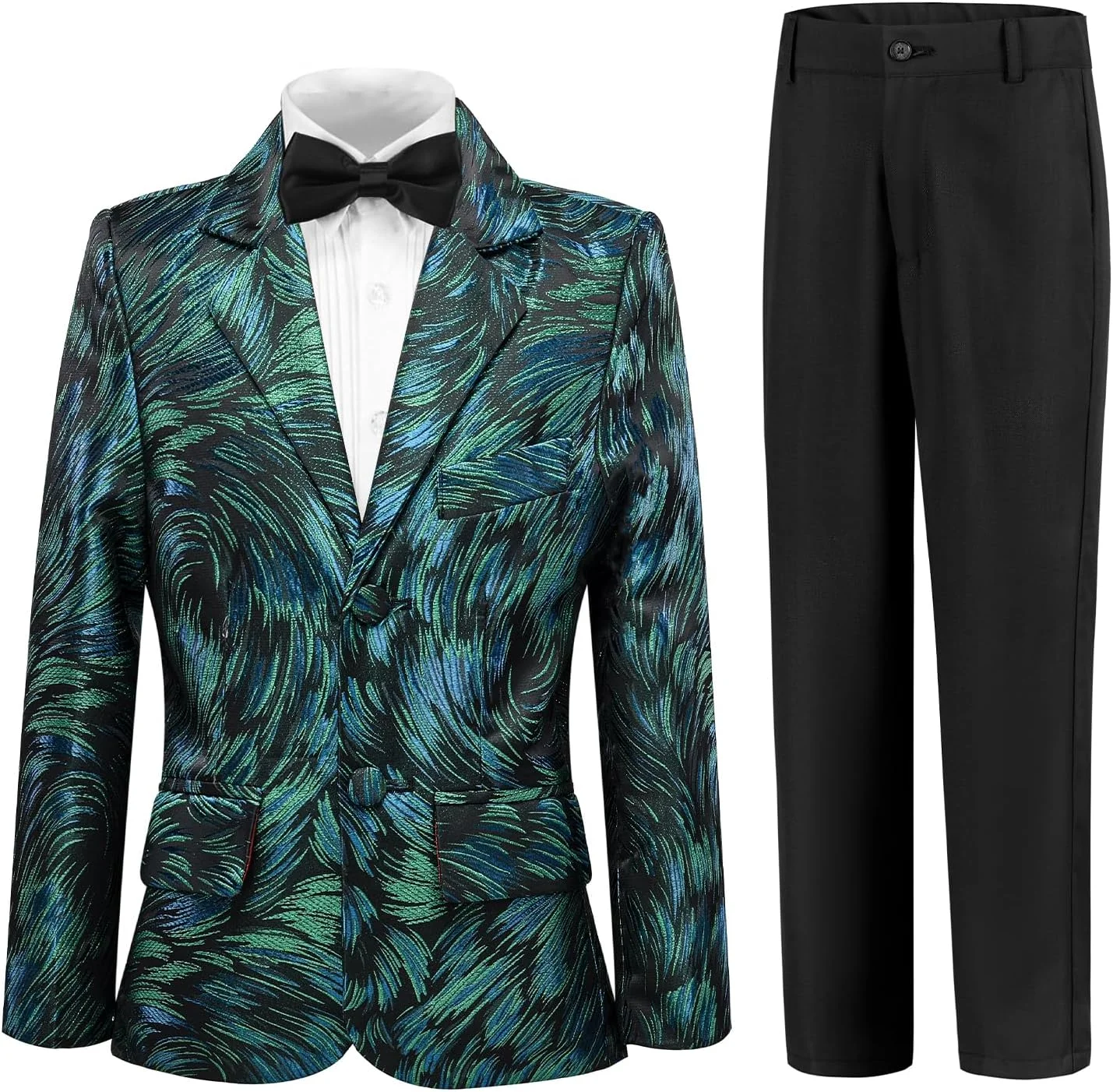 ست کت و شلوار رسمی پسرانه 2 تکه، مناسب برای ساقدوش داماد، شامل بلیزر و شلوار