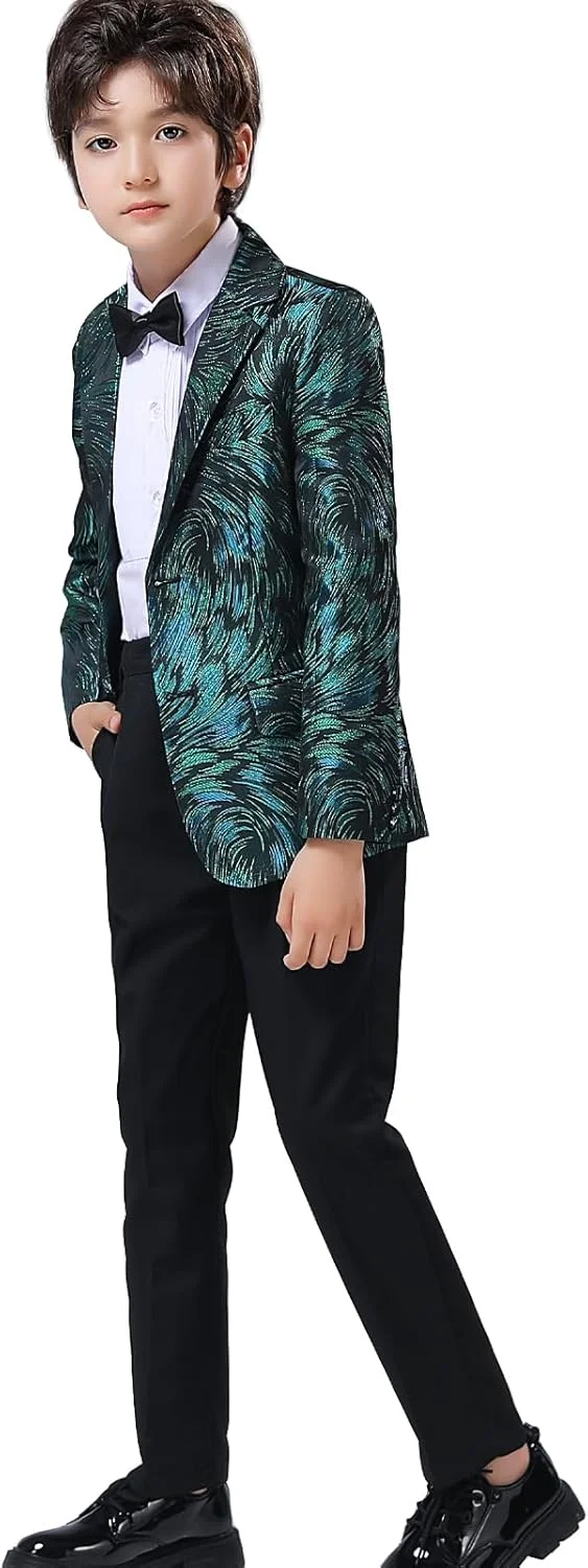 ست کت و شلوار رسمی پسرانه 2 تکه، مناسب برای ساقدوش داماد، شامل بلیزر و شلوار