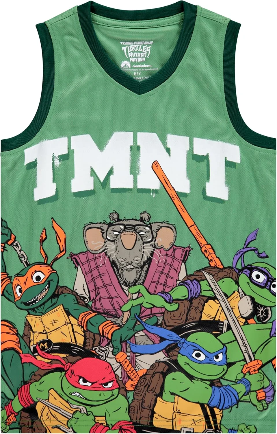 ست لباس شرت و تیشرت بسکتبال پسرانه لاک پشت های نینجا - سایزهای 4 تا 20