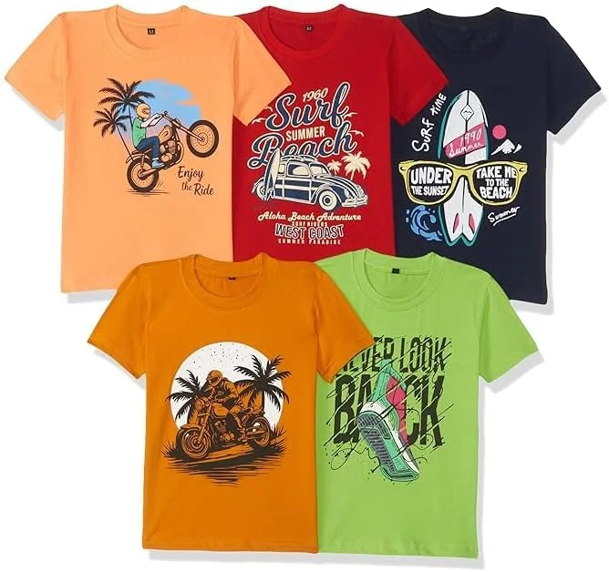 تی شرت پسرانه تی تو اف، طرح ساده، مدل معمولی (BYS-TSRT-19_چند رنگ)