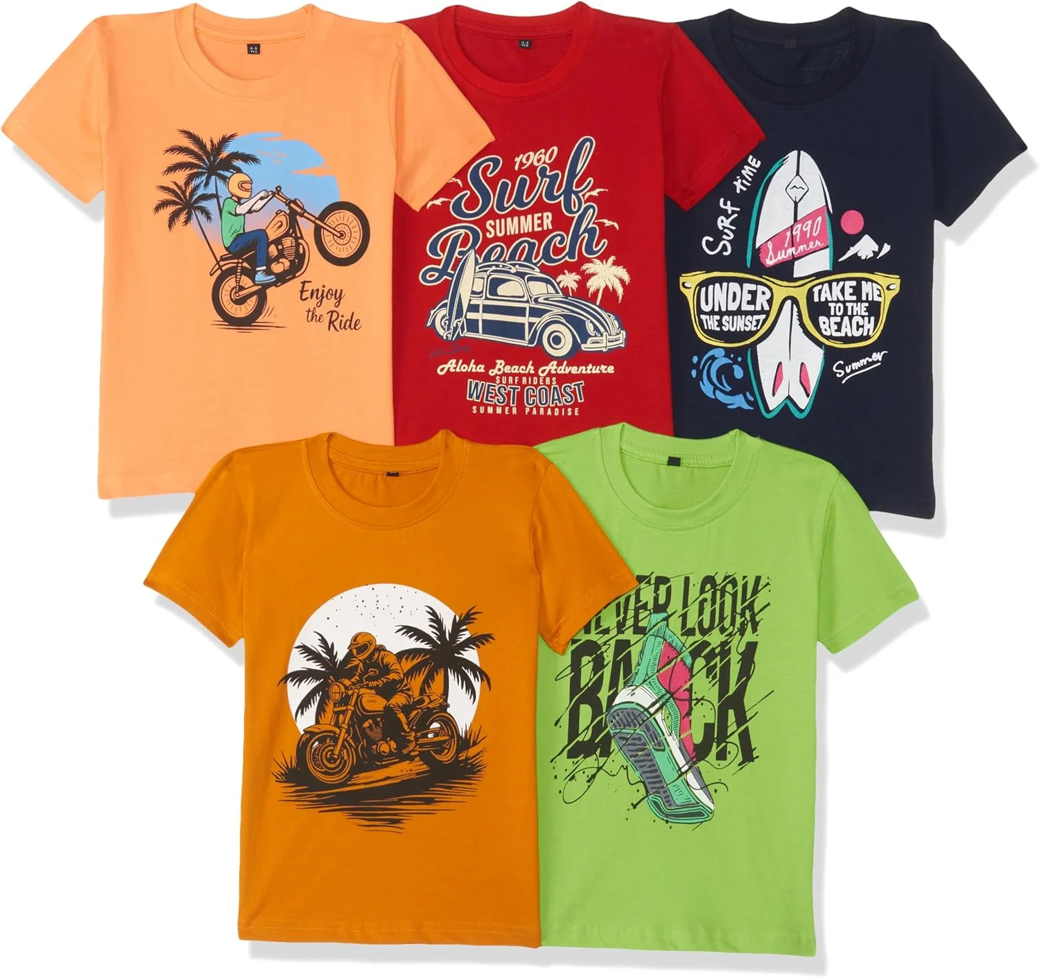 تی شرت پسرانه تی تو اف، طرح ساده، مدل معمولی (BYS-TSRT-19_چند رنگ)