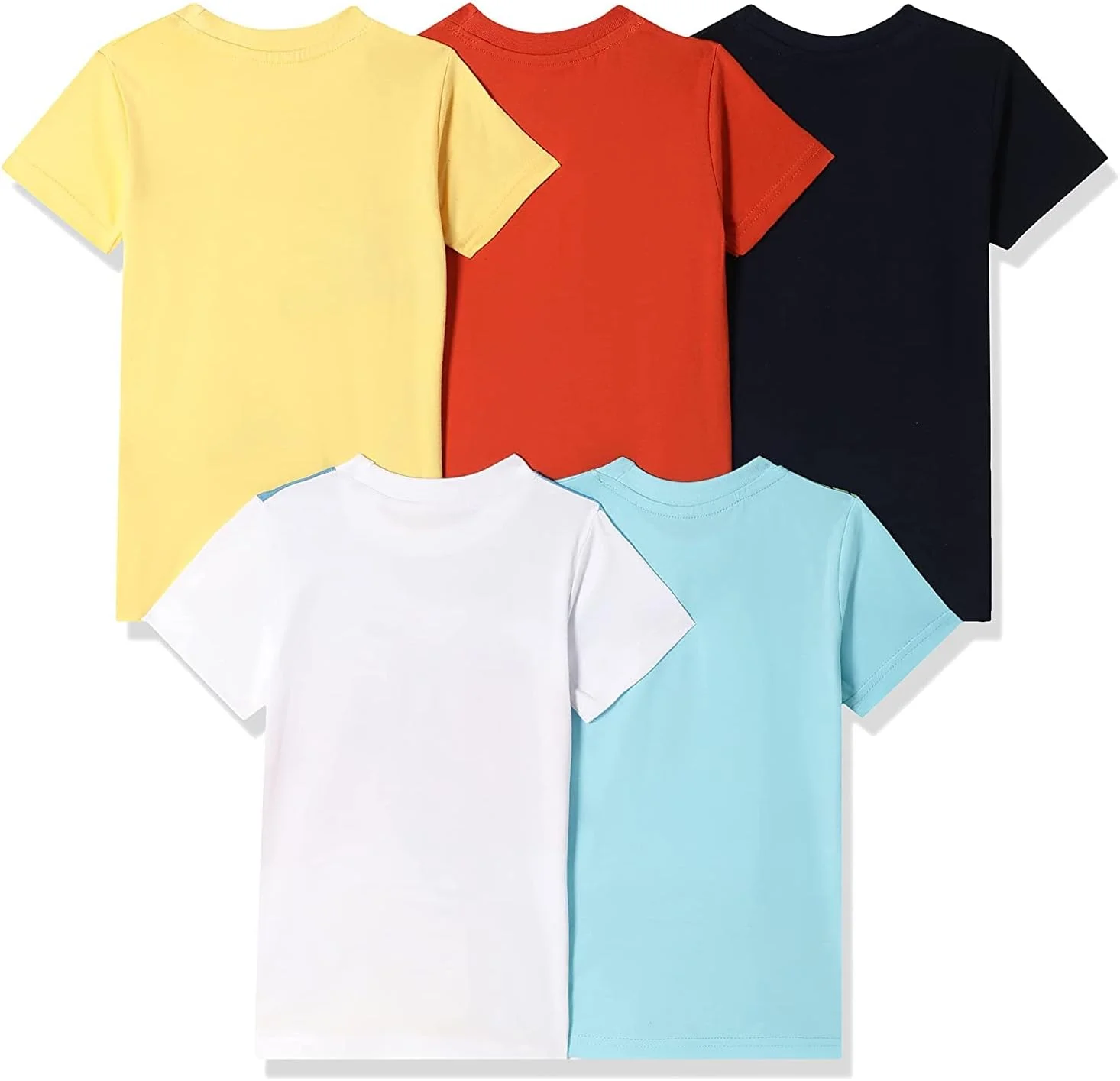 تی شرت پسرانه T2F با برش معمولی (بسته 5 عددی)