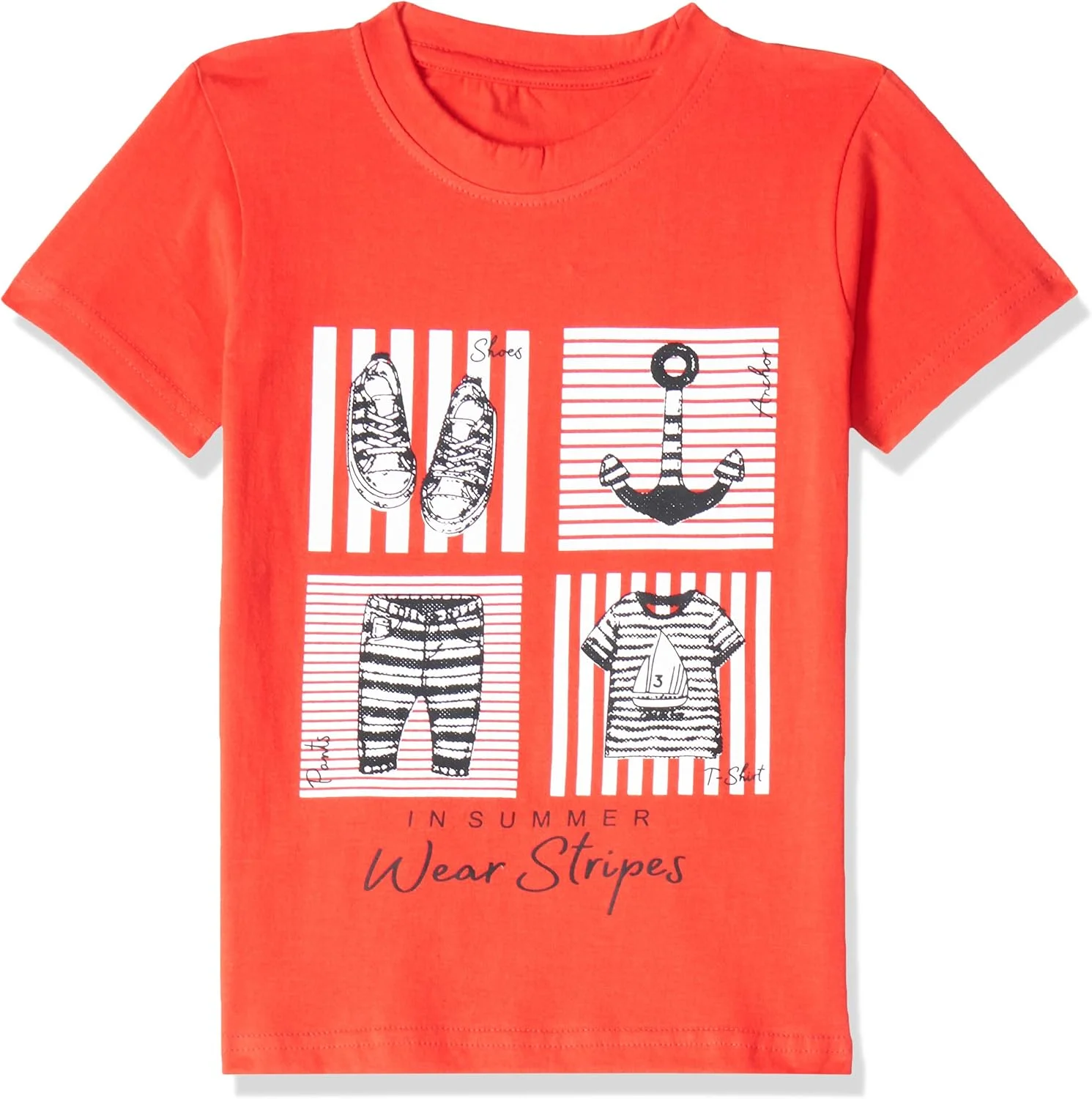 تی شرت پسرانه T2F مدل BYS-TSRT-17 (بسته 5 عددی)