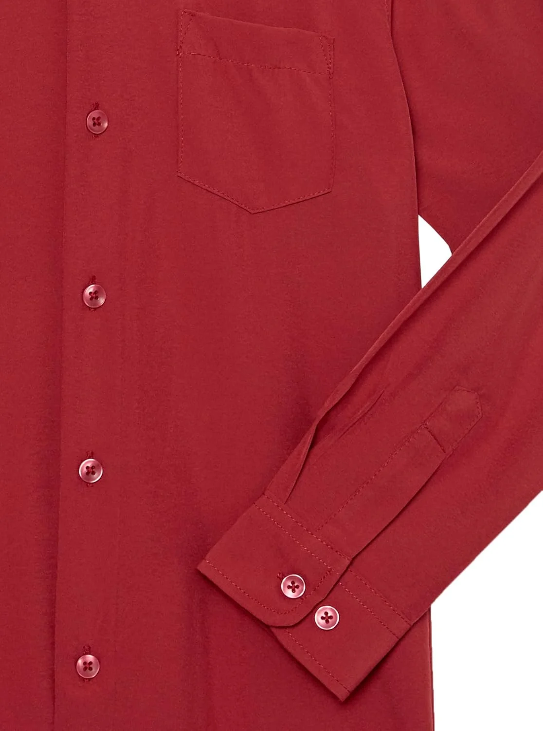 پیراهن دکمه دار پسرانه AXNY، مدل Slim Fit Super Stretch، قرمز، سایز 7