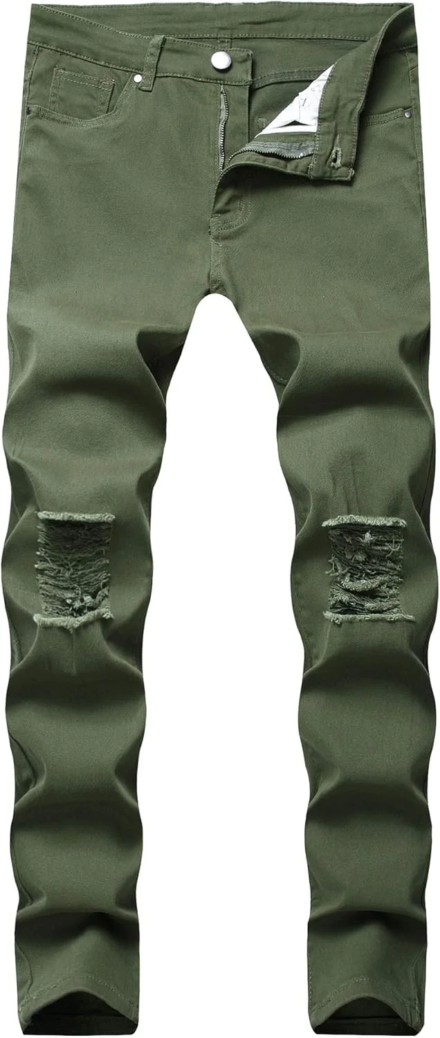 شلوار جین پسرانه SUPBIRD، مدل جذب، طرح پاره، کشی، شیک و مد روز