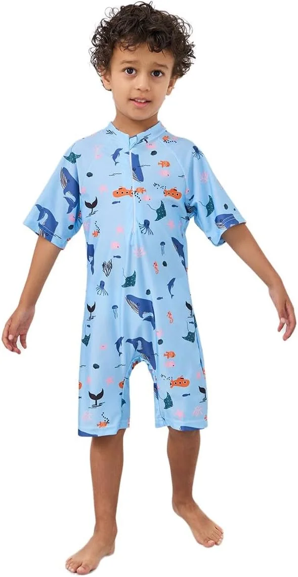 لباس شنا پسرانه استایلی، مناسب کودکان نوپا، آبی