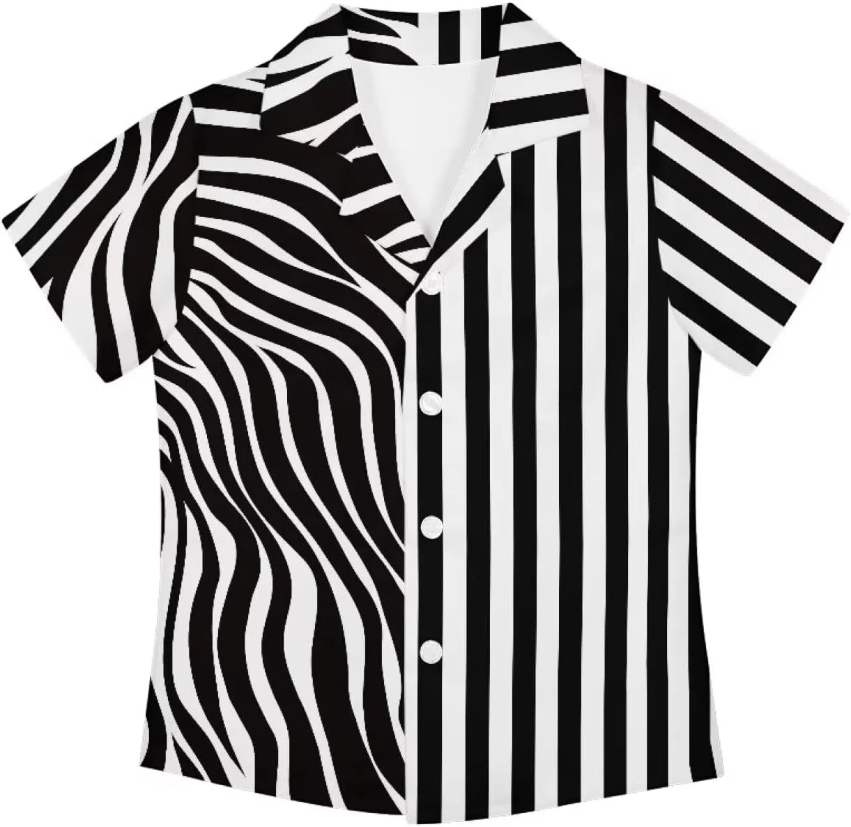 پیراهن هاوایی طرح‌دار و خاص پسرانه، آستین کوتاه، بلوز تاپ برای سفر ساحلی تابستانی