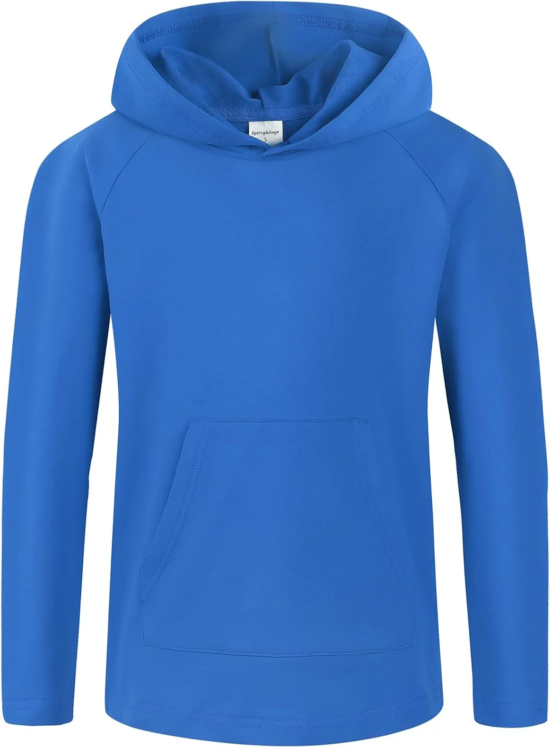 تی‌شرت آستین بلند کلاه دار پسرانه Spring&Gege، سبک و راحت، مدل پولیور با جیب