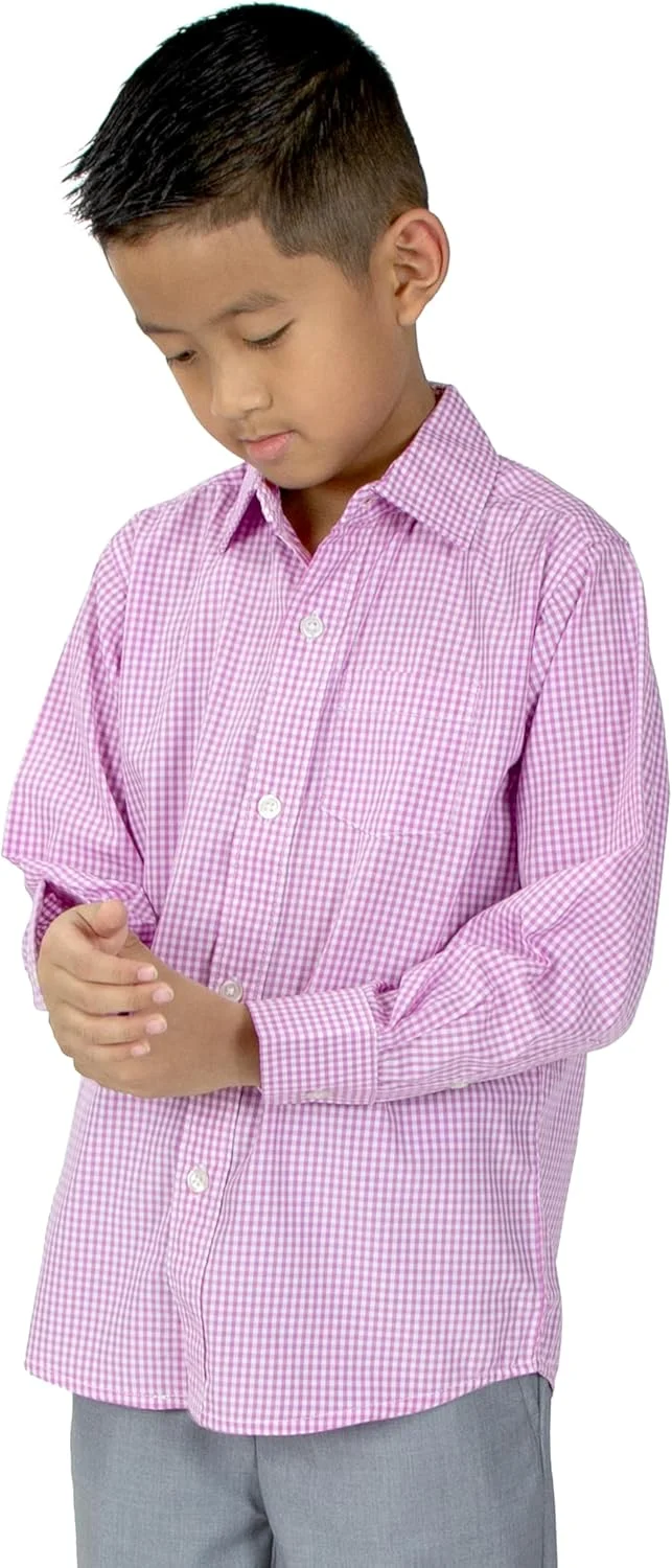 پیراهن آستین بلند پسرانه با طرح چهارخانه