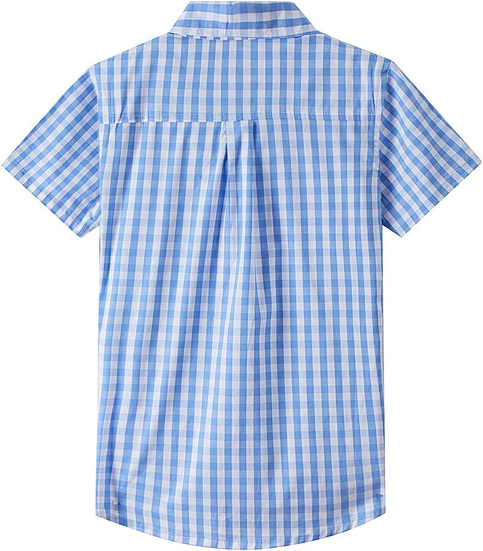 پیراهن آستین کوتاه پسرانه اسپرینگ اند گگه، مناسب فرم رسمی، بافت یکدست