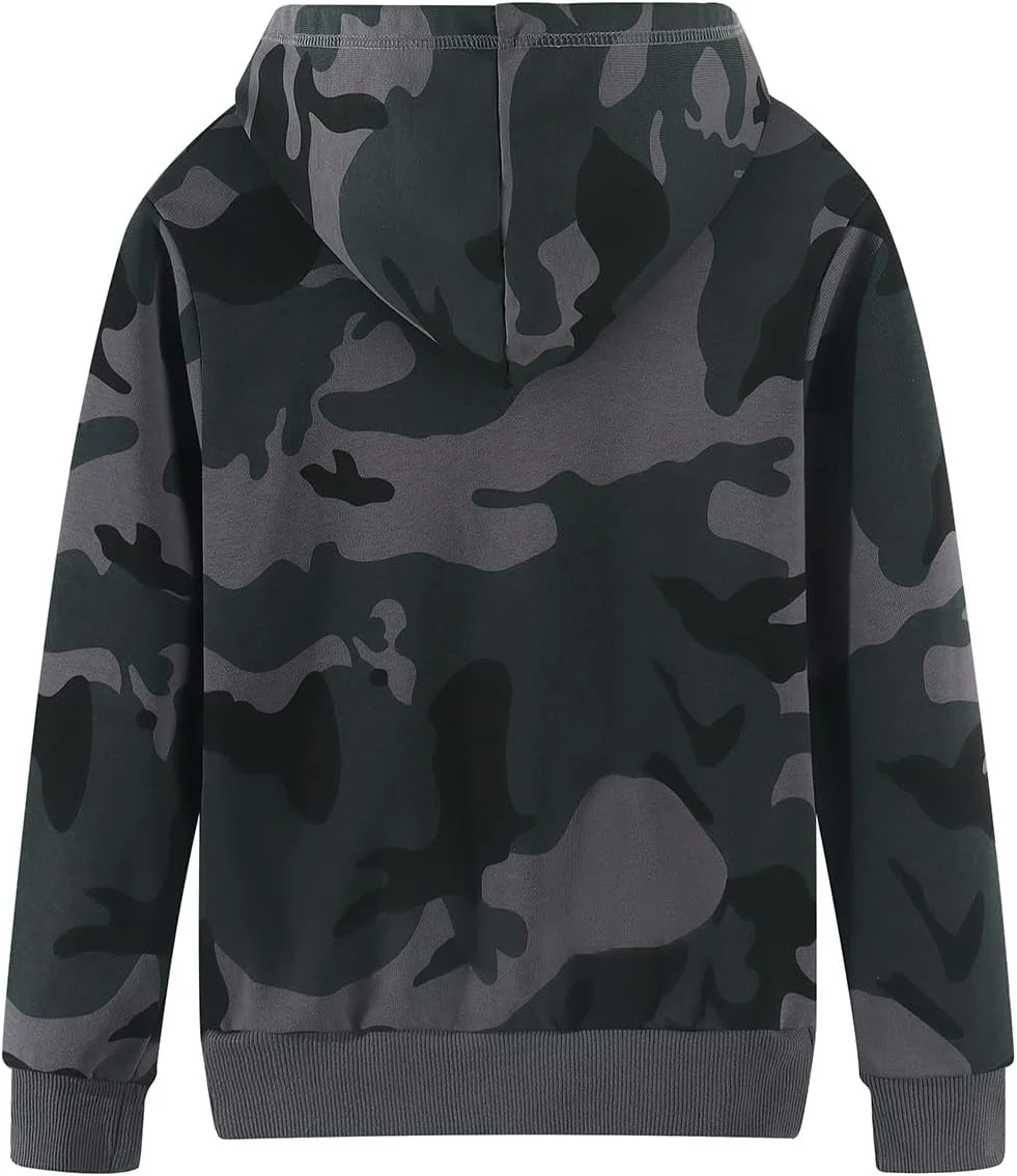 هودی پسرانه طرح ارتشی Spring&Gege، نرم و زیپ‌دار