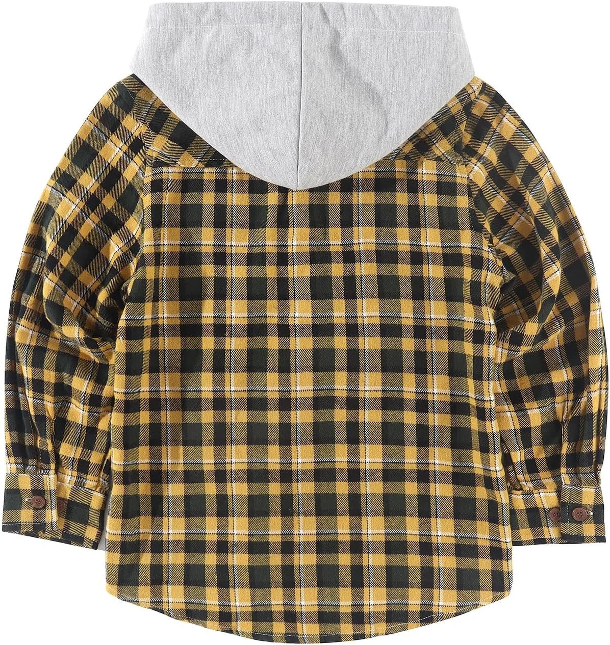 پیراهن چهارخانه آستین بلند کلاه دار پسرانه