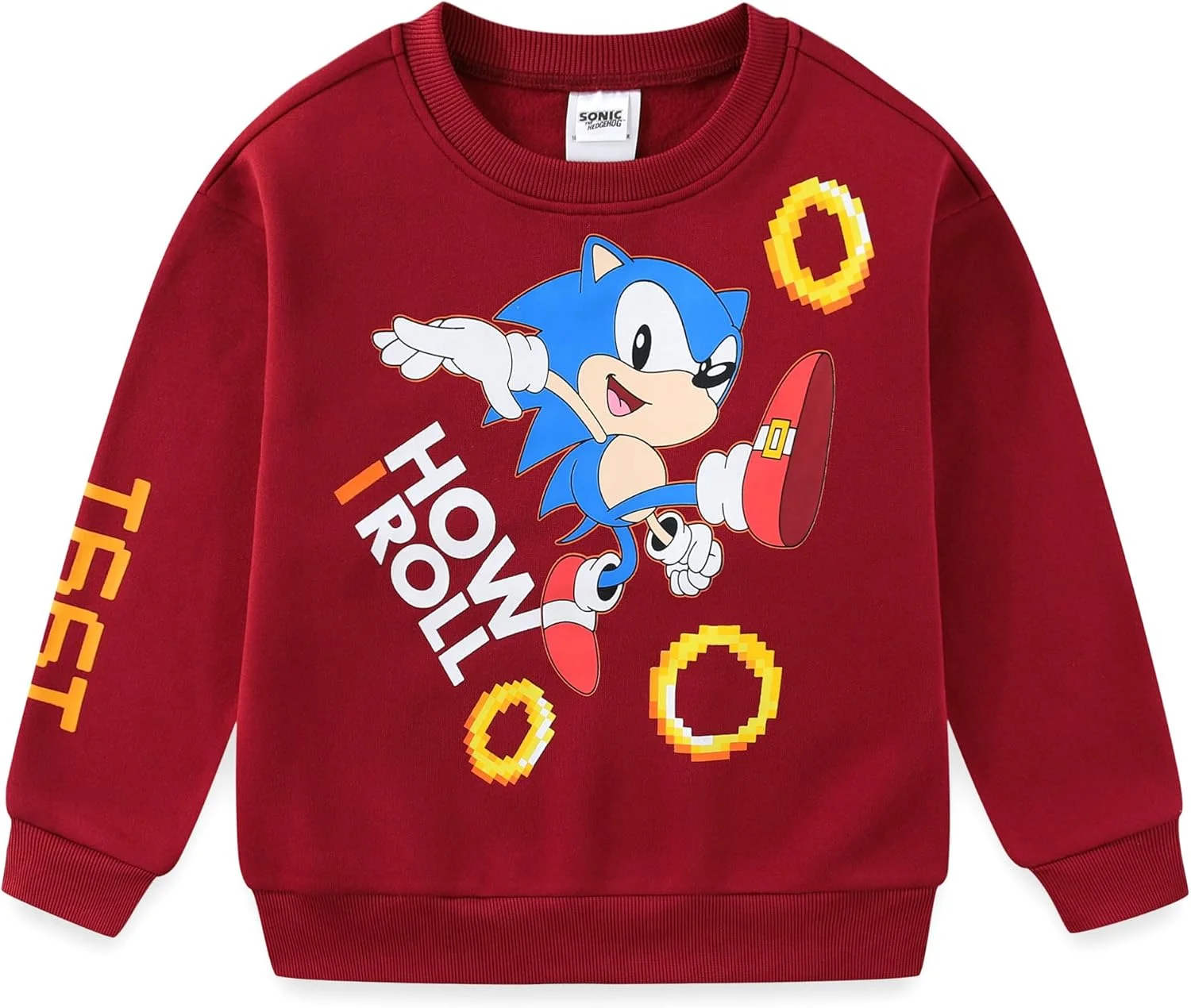 ست سویشرت و شلوار سونیک خارپشت سگا، دو تکه، پسرانه، مناسب کودکان نوپا و بزرگتر - قرمز