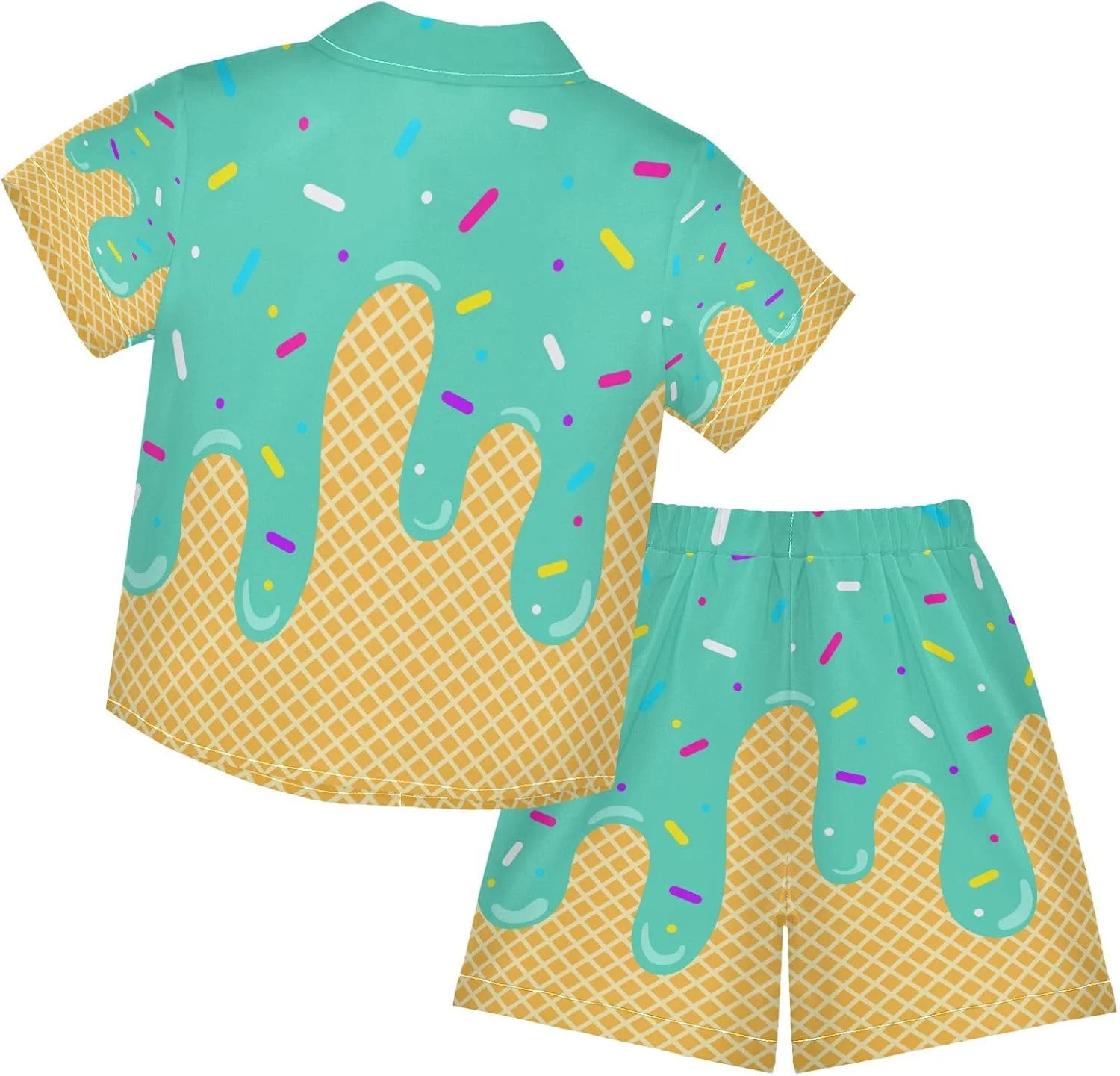 ست شلوارک پسرانه SLHKPNS، لباس هاوایی، پیراهن دکمه دار تابستانی و شلوارک، ست 2 تکه برای کودکان 3 تا 10 سال