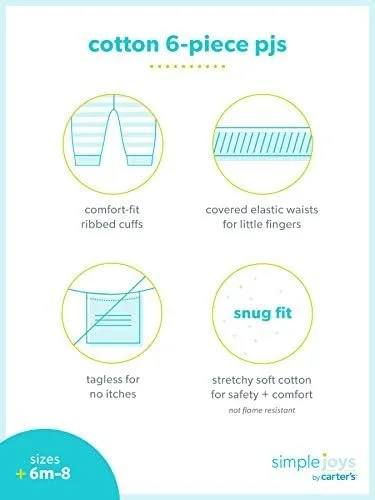 ست لباس خواب 6 تکه پنبه ای پسرانه