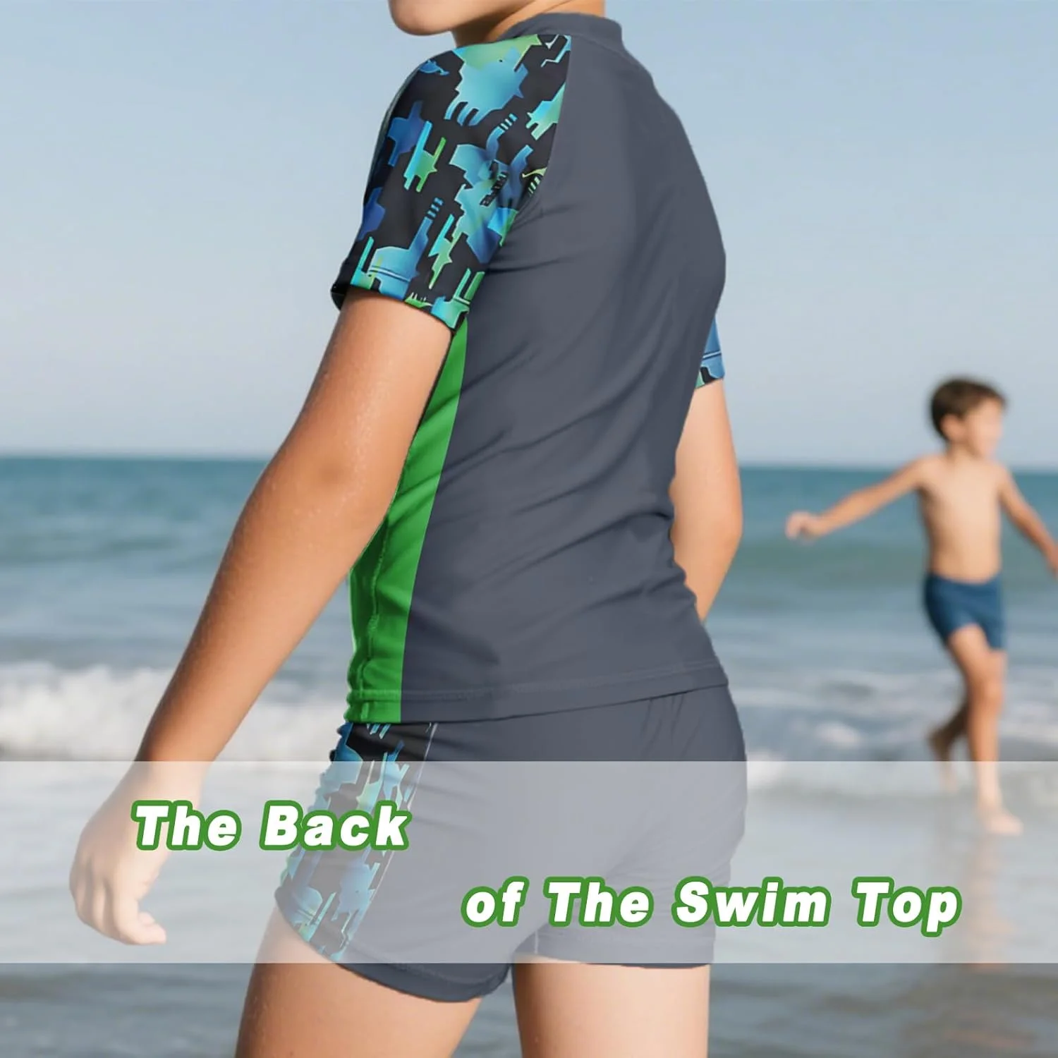 تی شرت شنا پسرانه آستین کوتاه مدل ST03 مناسب کودکان