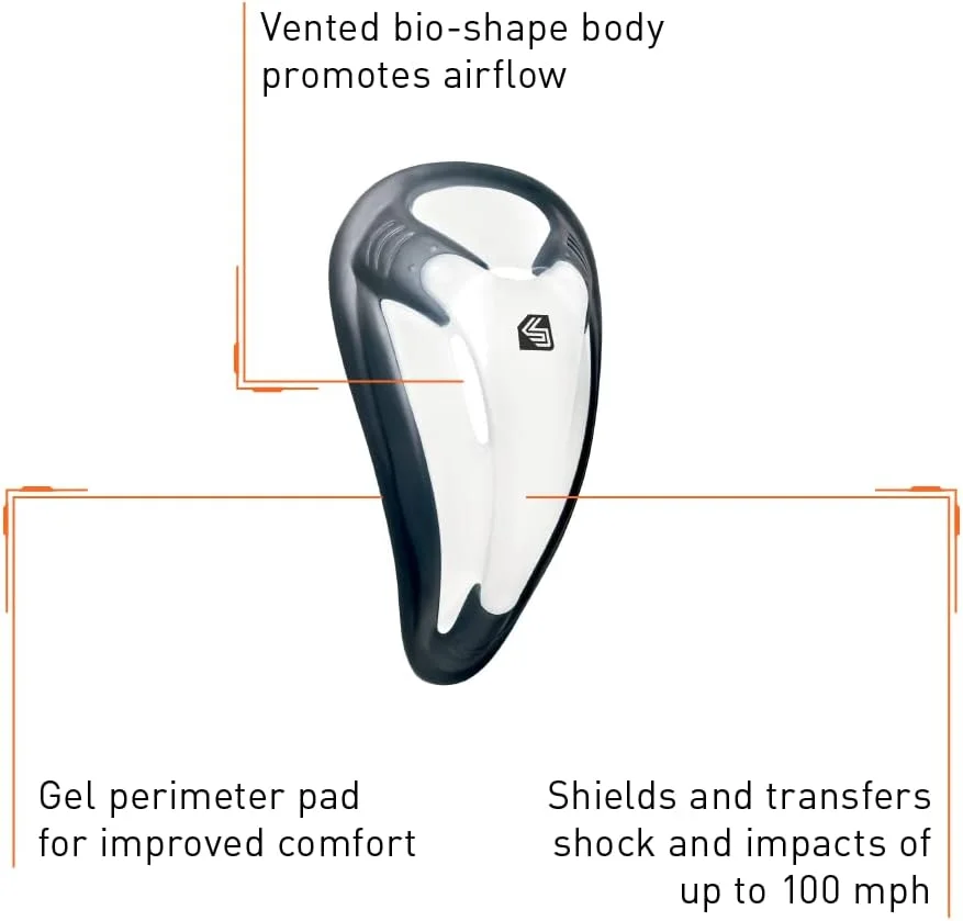 شورت فشاری ورزشی بزرگسالان با کاپ محافظ بایوفلکس، مناسب بیسبال، هاکی، سافت بال، لاکراس، فوتبال و سوکر