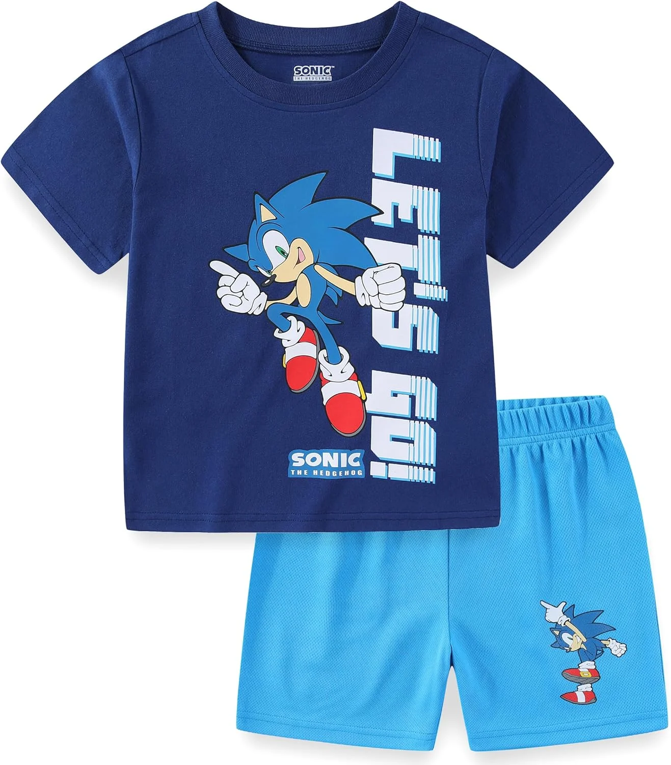 تی شرت آستین کوتاه و شلوارک پسرانه سونیک خارپشت SEGA برای بچه های بزرگ