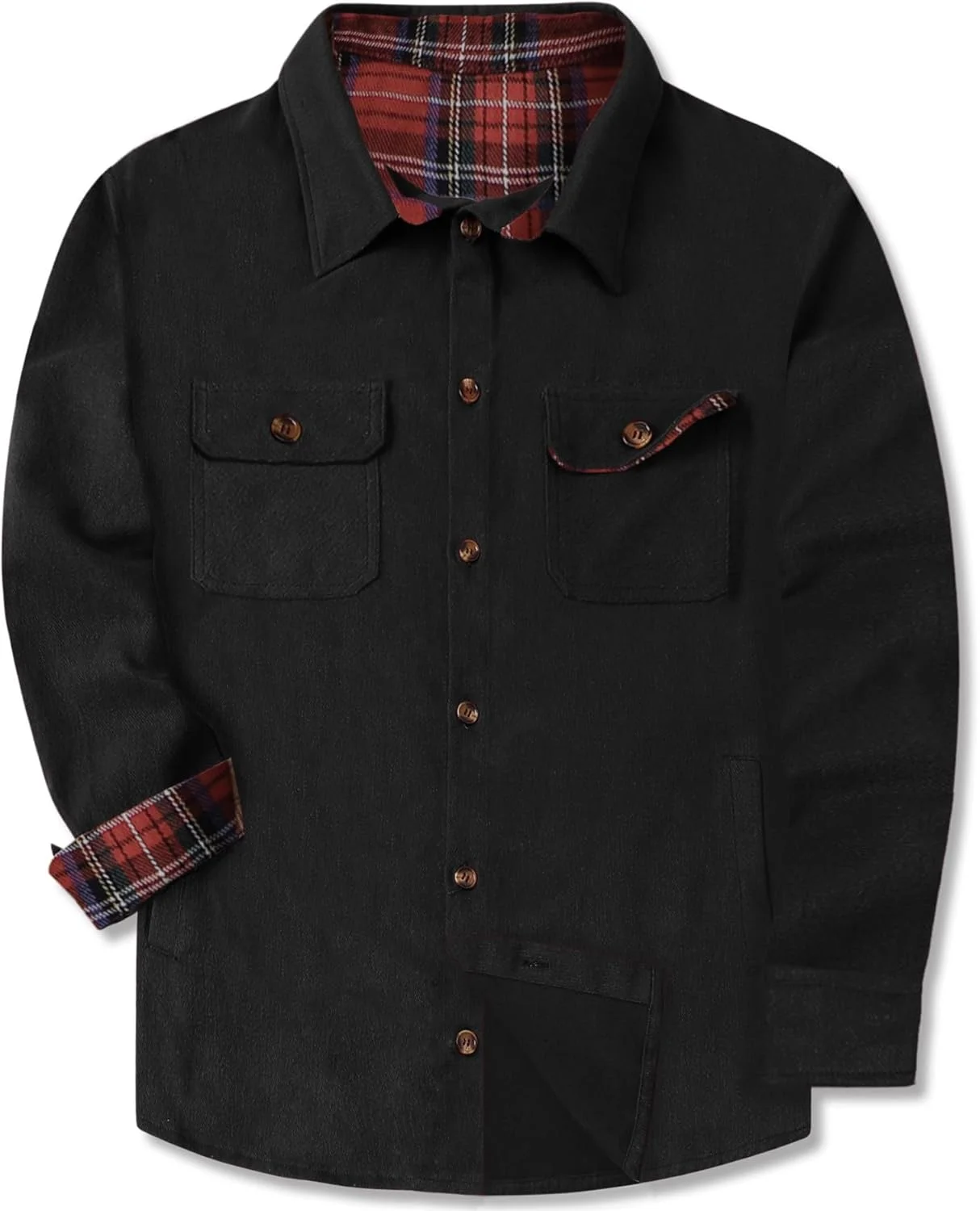 پیراهن پسرانه SANGTREE، بلوز چهارخانه غیر رسمی آستین بلند دکمه دار برای پسران، چهارخانه زرد مشکی، سایز 13-14 سال (برچسب 185)