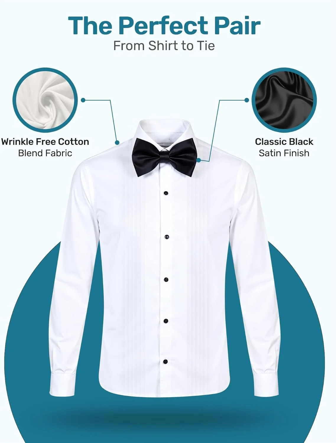 پیراهن تاکسیدو سفید پسرانه S.H. Churchill & Co. به همراه پاپیون و دکمه سردست