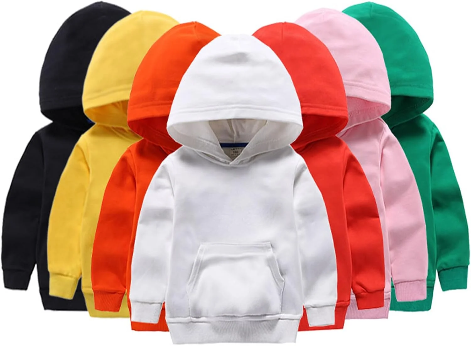 پلیور بچه گانه RUIBETYHUA برای پسران و دختران، پنبه ای، کلاه دار، آستین بلند، مناسب سنین 1 تا 7 سال