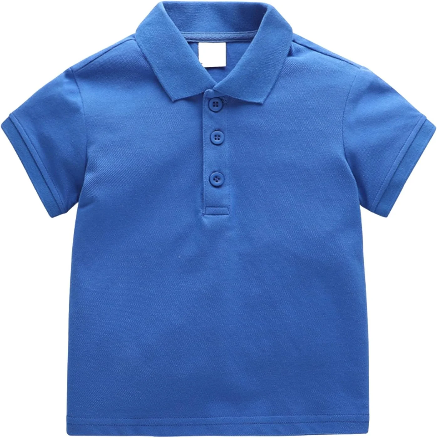 پولوشرت آستین کوتاه غیر رسمی ساده پسرانه دخترانه بچه گانه تاپ های زیبا 1-7 سال، آبی، 5-6 سال