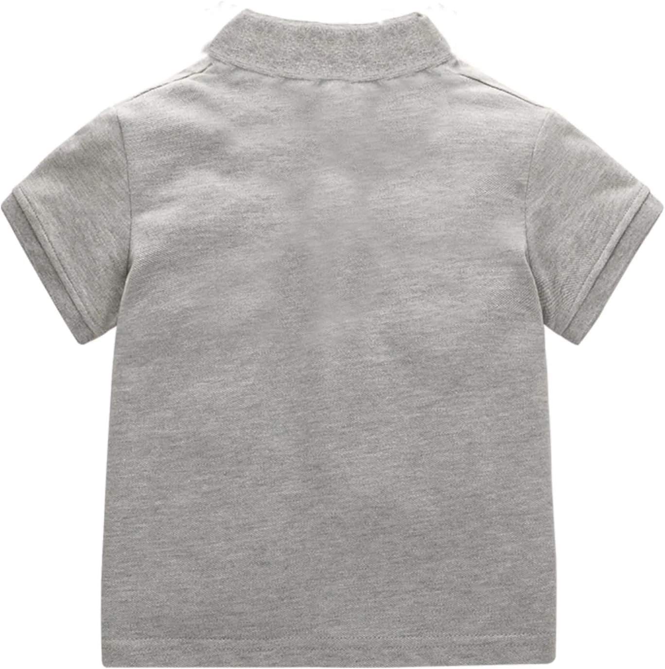 پولوشرت آستین کوتاه ساده و غیررسمی پسرانه و دخترانه مناسب کودکان، تاپ های زیبا، سایز ۱ تا ۷ سال، خاکستری، سایز ۶-۷ سال