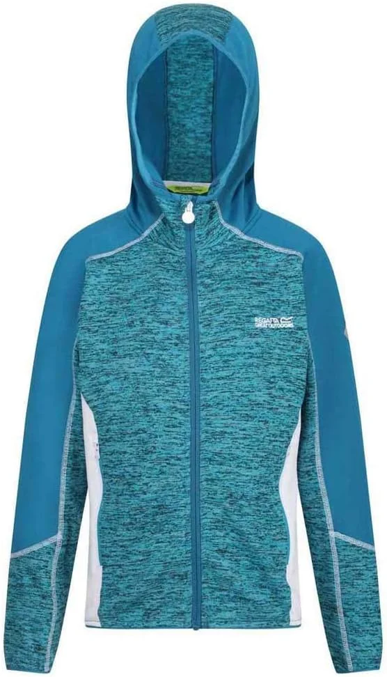 پلیور سبک، گرم و تنفسی Regatta Dissolver II برای نوجوانان، به لطف آستر پشمی گرم و کلاهی که از سرما و باد محافظت می کند، راحت است. ساخته شده از فناوری پشم مانند که بازده حرارتی و تنفس را برای لباس فراهم می کند. کاربردی، دارای 2 جیب زیپ دار پایین و یک زیپ مرکزی کامل است. این پلیور فنی Dissolver II برای ورزش و گردش در فضای باز ایده آل است و به طور موثر از کودک/نوجوان شما محافظت می کند.