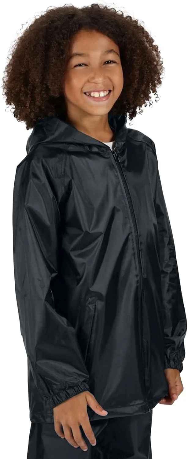 کاپشن ضدآب کلاهدار کودکانه Regatta Children's Professional Kids Pro Stormbreak با جزئیات بازتابنده ایمنی