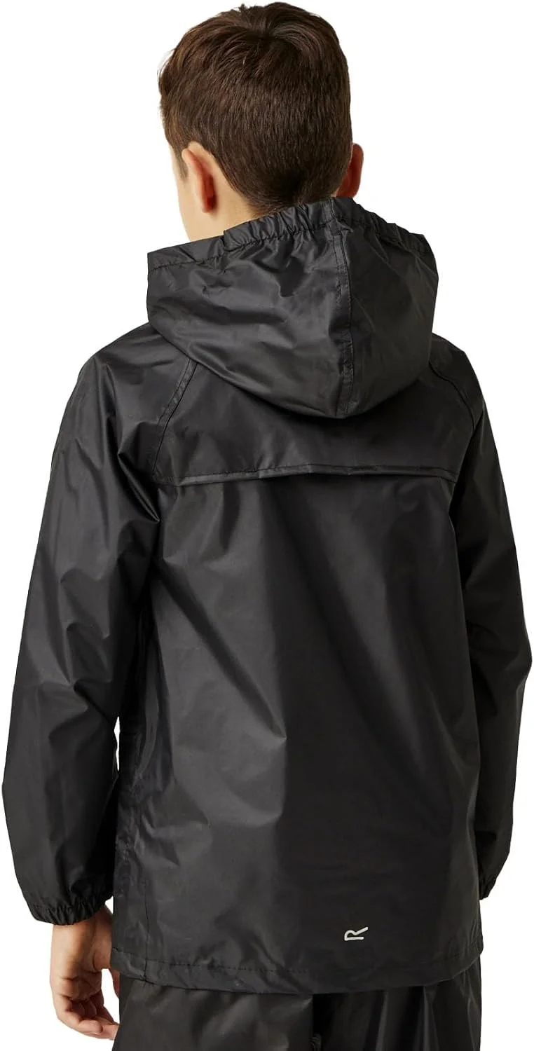 کت بارانی استورم بریک بچه گانه ریگاتا، ضد آب، دارای درزهای نواری، 2 جیب کناری، دکمه های فشاری در لبه پایین