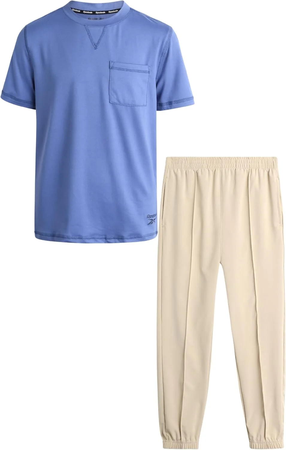 ست لباس پسرانه ریباک - تیشرت آستین کوتاه و شلوار جاگر بافته شده - ست لباس بهاری برای پسران (8-12)