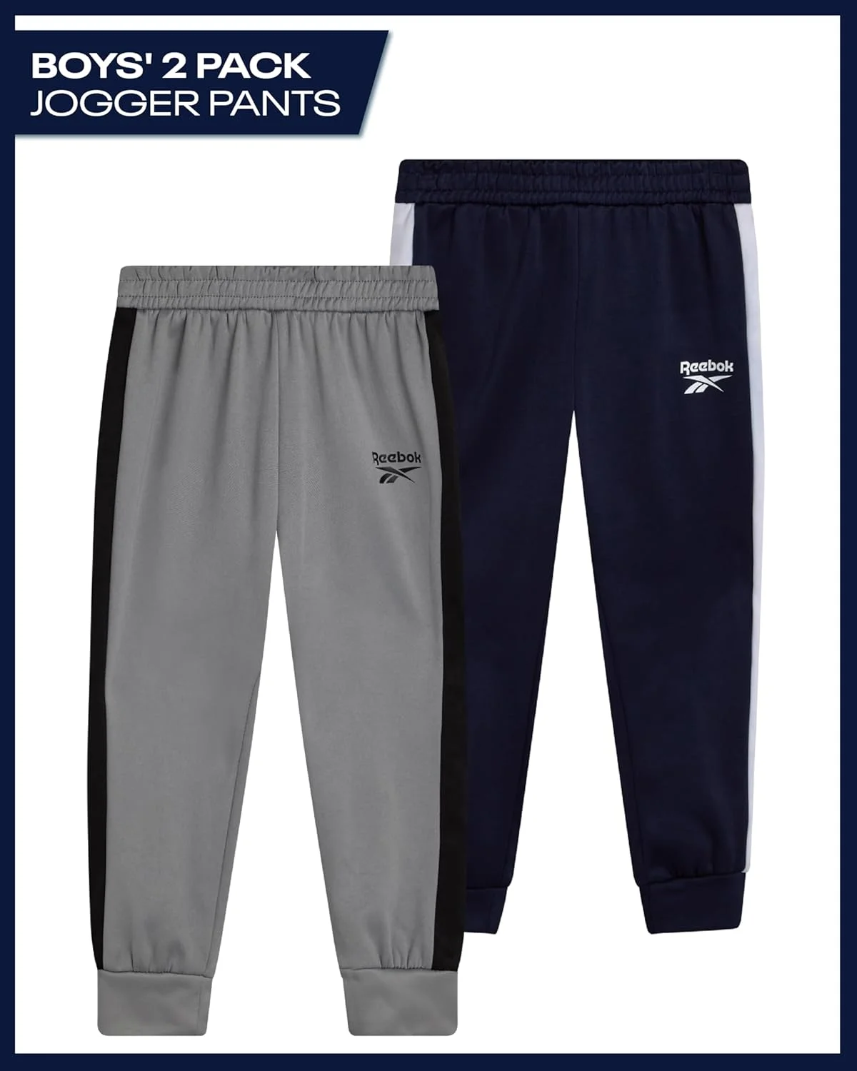 ست گرمکن ورزشی پسرانه ریباک - دو تکه، لباس ورزشی نوزاد و کودک نوپا با ژاکت زیپ‌دار و شلوار ورزشی