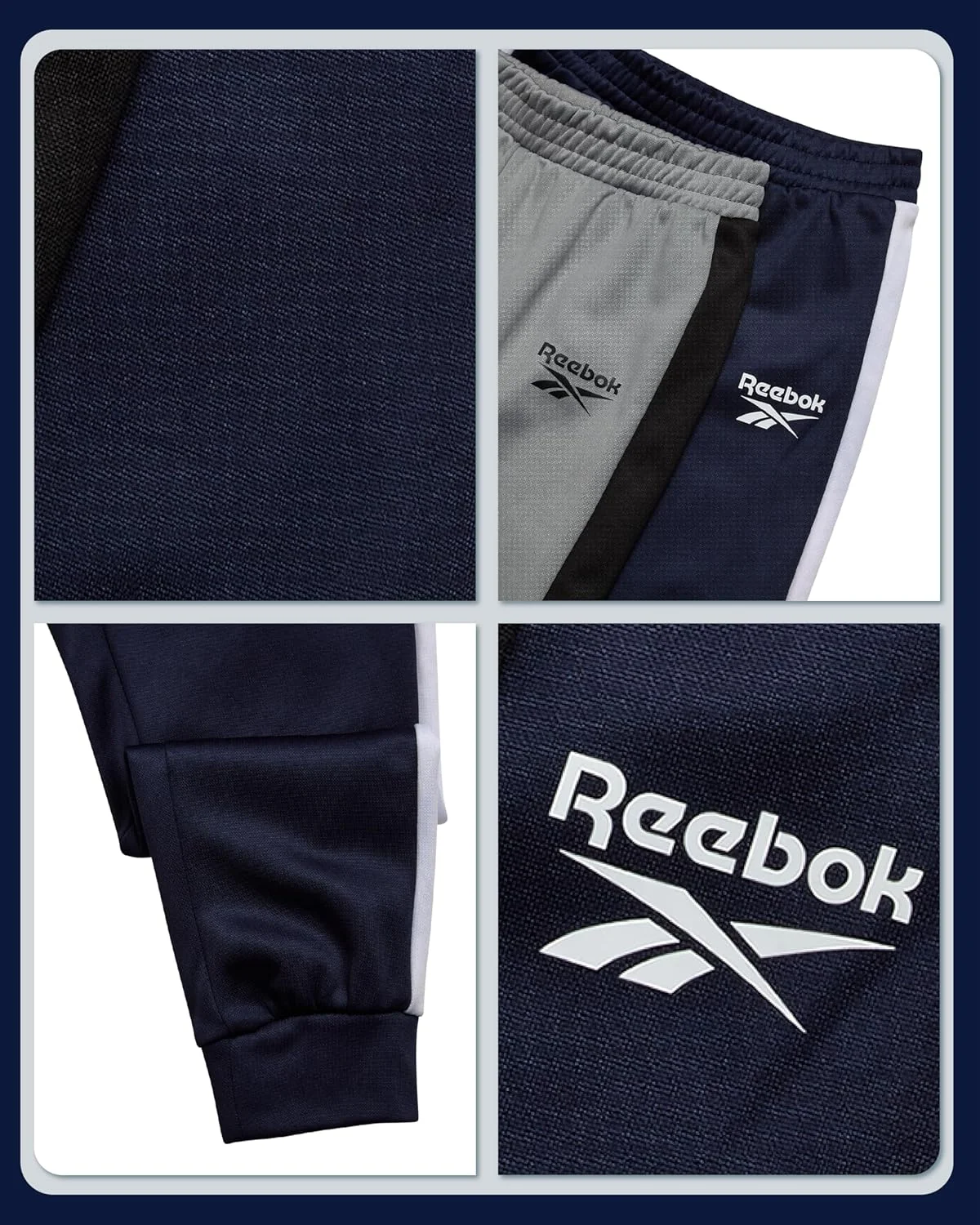 ست گرمکن ورزشی پسرانه ریباک - دو تکه، لباس ورزشی نوزاد و کودک نوپا با ژاکت زیپ‌دار و شلوار ورزشی