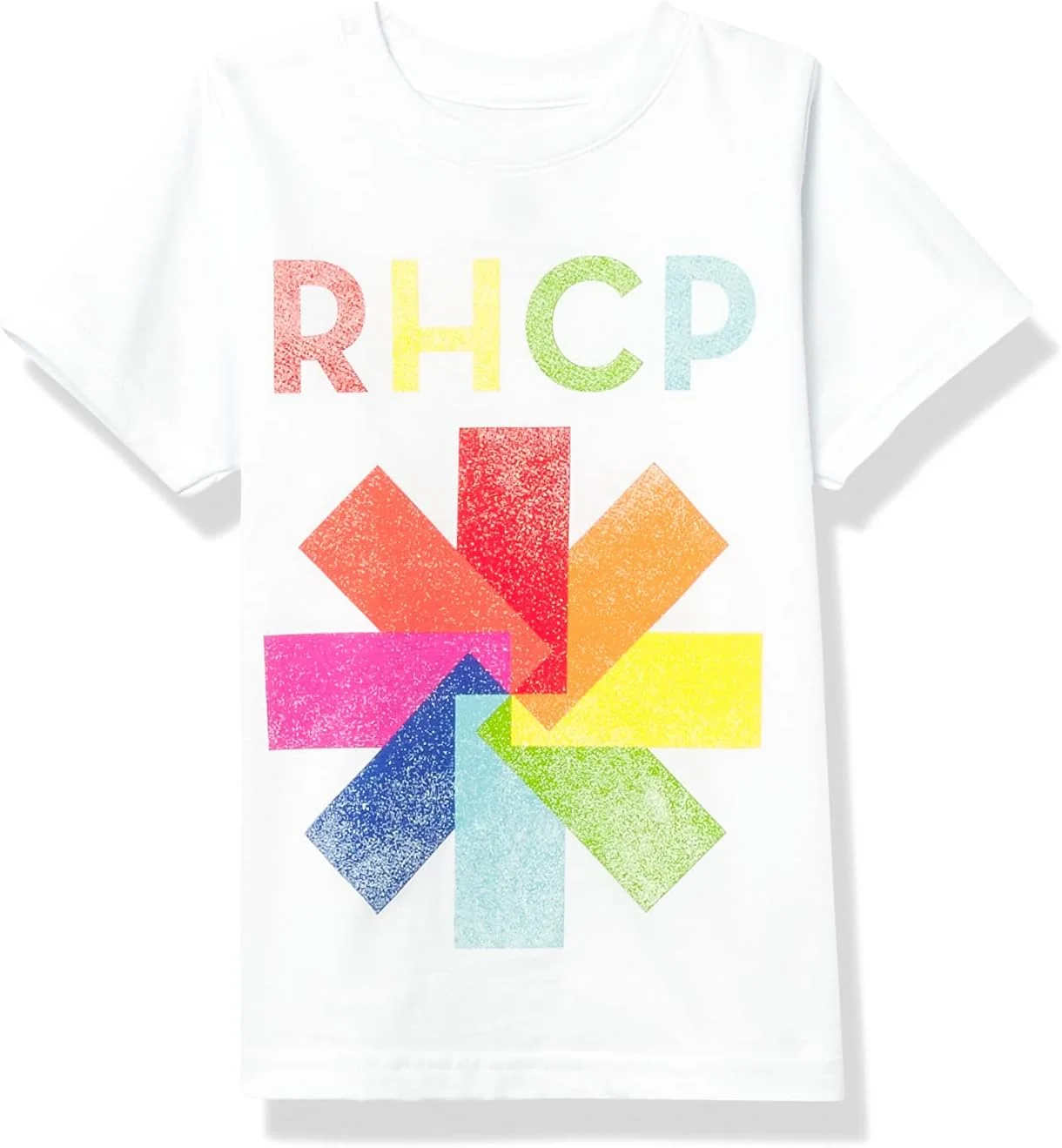 تی شرت آستین کوتاه سفید رنگ کودکانه با طرح فلفل قرمز و علامت ستاره