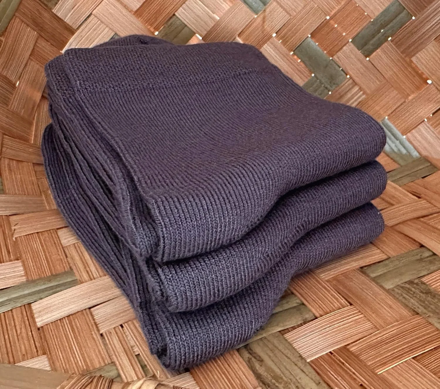 جوراب ساق کوتاه بچگانه رامبوتان (بسته 3 عددی) با رنگ ساده و بافته شده از بامبو مناسب مدرسه