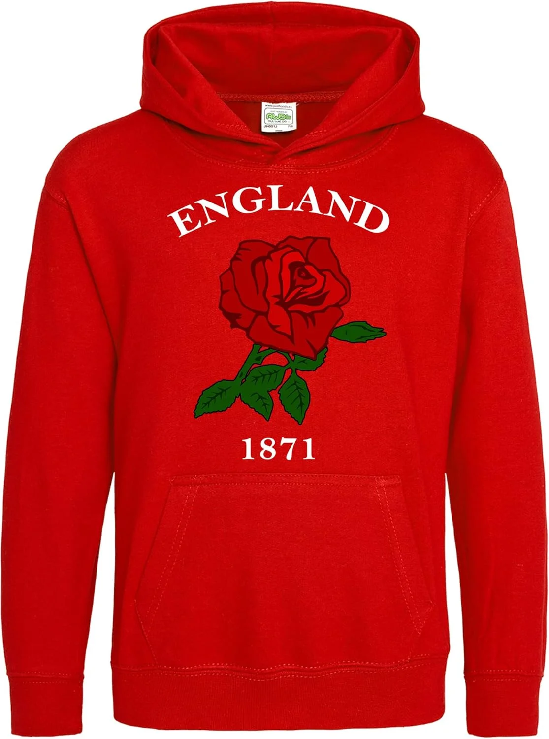 هودی بچه گانه راگبی انگلیس 1871، هدیه تولد انگلیس برای طرفداران راگبی، ایده هدیه لباس مسابقات رز سرخ، هودی ملل برای پسران و دختران