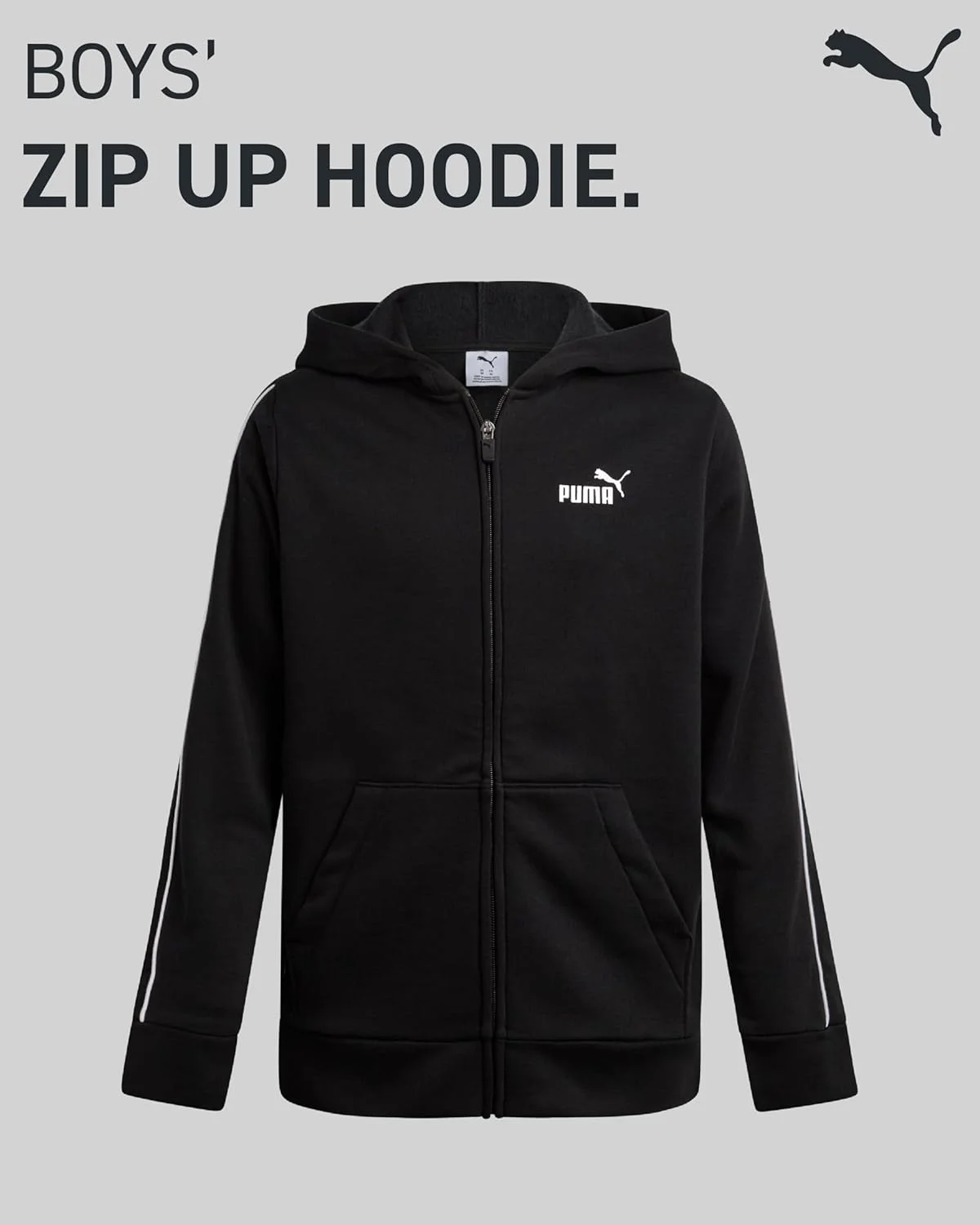 سویشرت کلاه دار زیپ دار پسرانه پوما مدل B Flc (تک عددی)