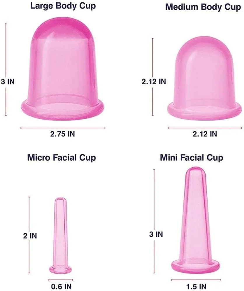 ست ۷ عددی لیوان ماساژ ضد سلولیت SKEIDO برای خانواده، لیوان های ماساژ خلاء سیلیکونی، کیت حجامت چینی برای ماساژ بدن و صورت برای استفاده خانگی بزرگسالان برای پاها، صورت، چشم ها، گردن (صورتی) ست ۷ عددی لیوان ماساژ ضد سلولیت SKEIDO برای خانواده، لیوان های ماساژ خلاء سیلیکونی، کیت حجامت چینی برای ماساژ بدن و صورت برای استفاده خانگی بزرگسالان برای پاها، صورت، چشم ها، گردن (صورتی)