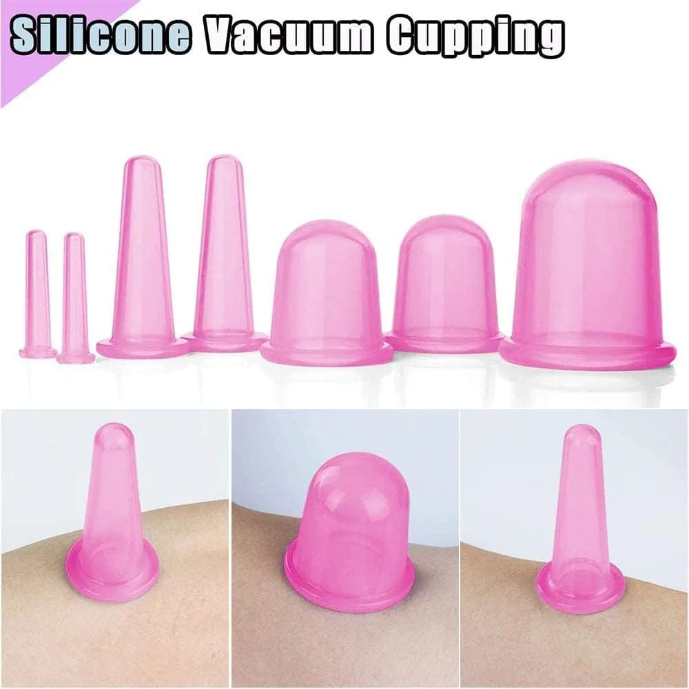 ست ۷ عددی لیوان ماساژ ضد سلولیت SKEIDO برای خانواده، لیوان های ماساژ خلاء سیلیکونی، کیت حجامت چینی برای ماساژ بدن و صورت برای استفاده خانگی بزرگسالان برای پاها، صورت، چشم ها، گردن (صورتی) ست ۷ عددی لیوان ماساژ ضد سلولیت SKEIDO برای خانواده، لیوان های ماساژ خلاء سیلیکونی، کیت حجامت چینی برای ماساژ بدن و صورت برای استفاده خانگی بزرگسالان برای پاها، صورت، چشم ها، گردن (صورتی)