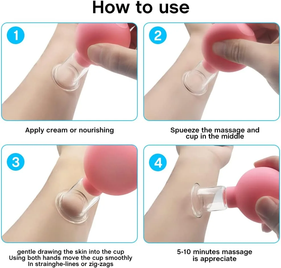 ستهای لیوان ماساژ صورت SKEIDO - لیوانهای ماساژ مکش خلاء شیشهای صورت برای لیفت صورت، چین و چروک و ماساژور لنفاوی فاسیای ضد سلولیت برای صورت و بدن (صورتی) ستهای لیوان ماساژ صورت SKEIDO - لیوانهای ماساژ مکش خلاء شیشهای صورت برای لیفت صورت، چین و چروک و ماساژور لنفاوی فاسیای ضد سلولیت برای صورت و بدن (صورتی)