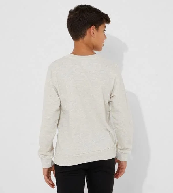 هودی کلاه دار طرح دار غیر رسمی نوزادان و کودکان خاکستری