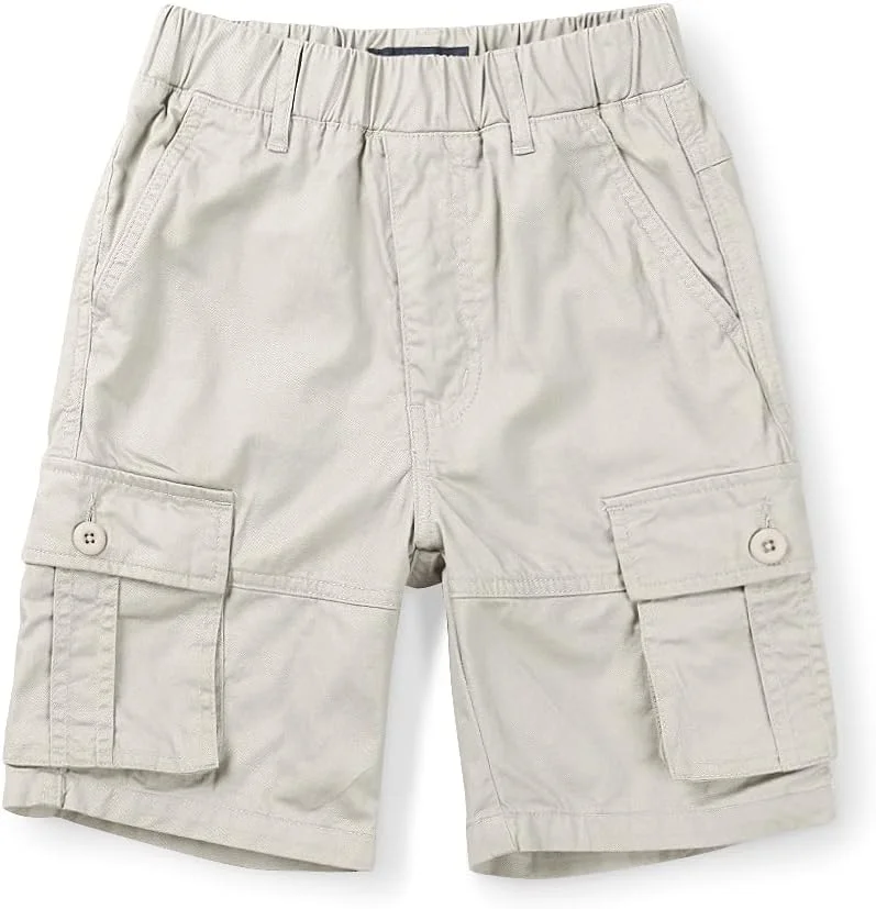 شلوارک کتان پسرانه و مردانه مدل کارگو، رنگ ثابت، مناسب تابستان، دارای 6 جیب
