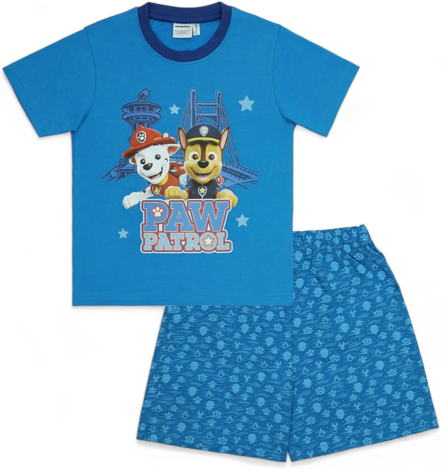 پیژامه آستین کوتاه پسرانه سگ های چیس و مارشال