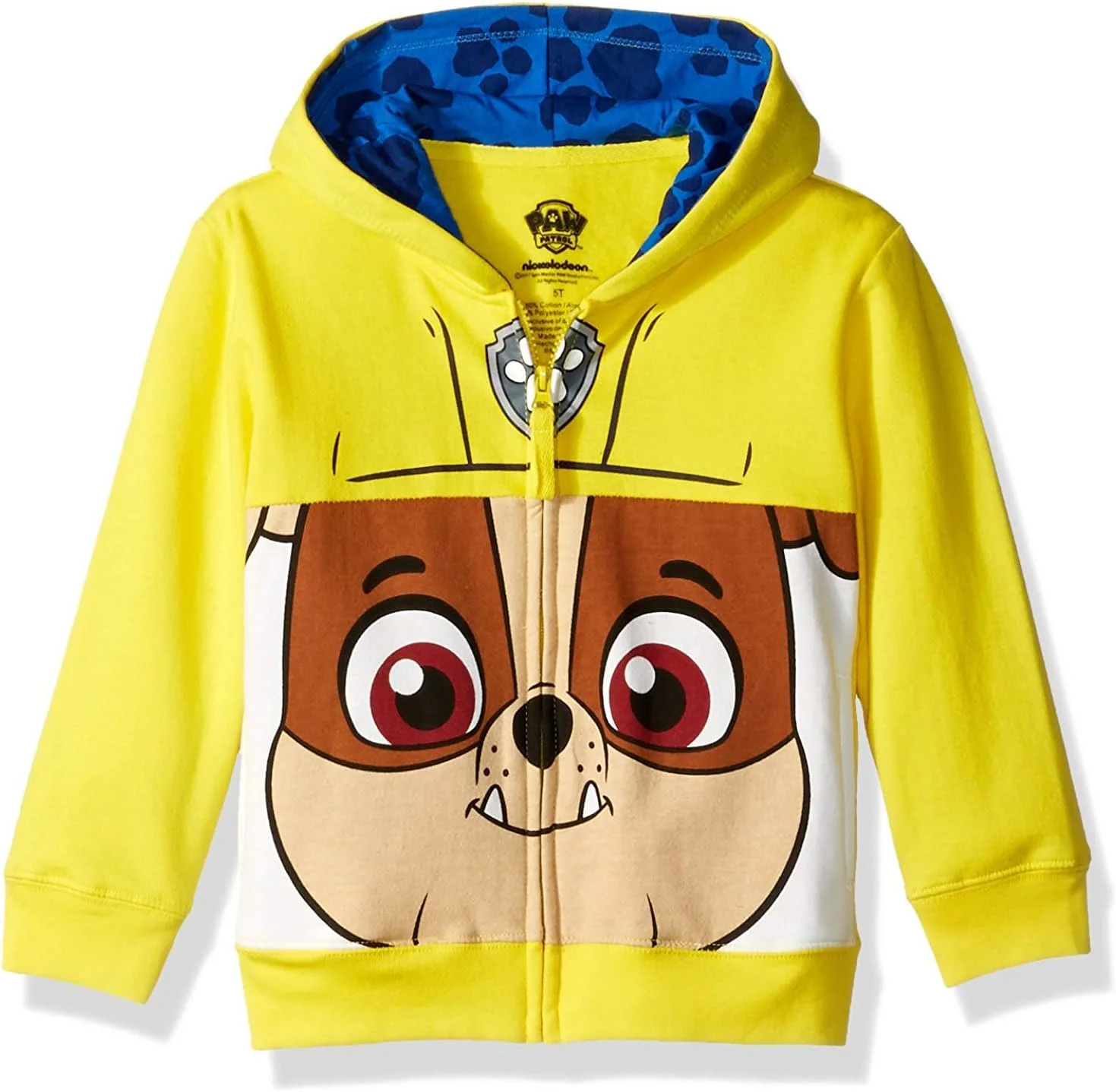هودی زیپ‌دار طرح سگ‌های نگهبان پسرانه، زرد