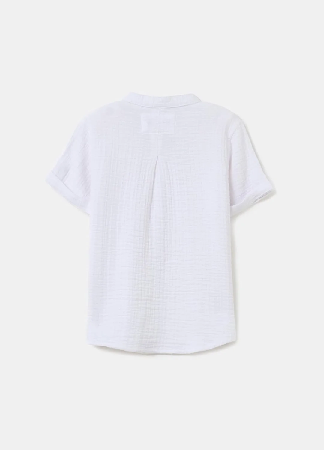 پیراهن بافت وافل پسرانه OVS - سفید، 9 سال