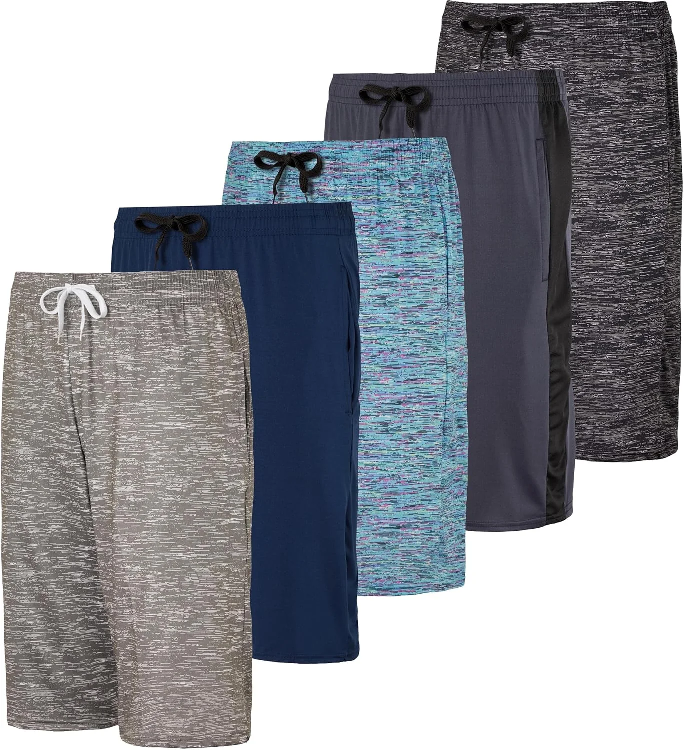 شلوارک ورزشی پسرانه 5 عددی رئال اسنشیالز، مناسب بسکتبال و فعالیت های ورزشی با جیب