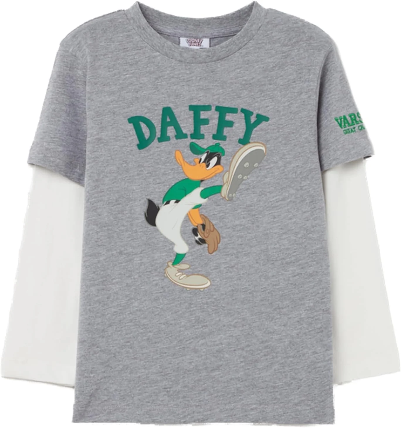 تی شرت آستین بلند پسرانه OVS با طرح دافی داک